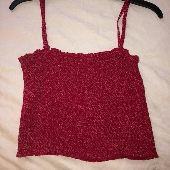 Red Floral Crop Top - Picture 1 of 2